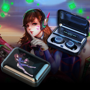 守望先锋周边ow2源式d.va猎空黑百合专属个性定制无线蓝牙耳机