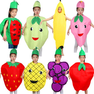 万圣节成人儿童水果蔬菜造型幼儿园环保时装秀亲子表演演出服装