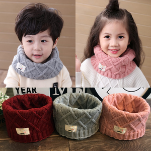 韩版儿童围巾秋冬季节可爱宝宝围脖男女童针织毛线保暖套头脖套