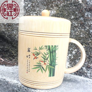 新款带柄杯带盖本色竹杯茶杯水杯天然环保旅游景区热卖竹子工艺品