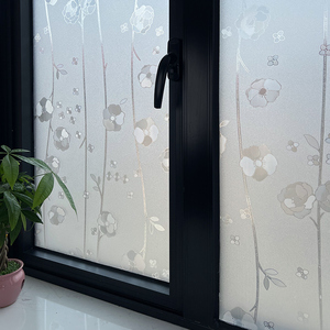 静电窗户玻璃贴纸防走光透光不透明卫生间浴室移门防窥花装饰贴膜