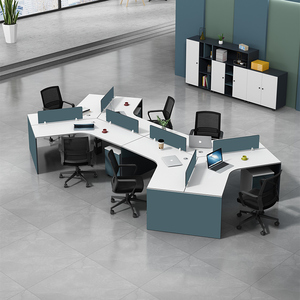 创意办公桌职员桌3/5/7多人位员工职工位办公室桌椅组合办公家具