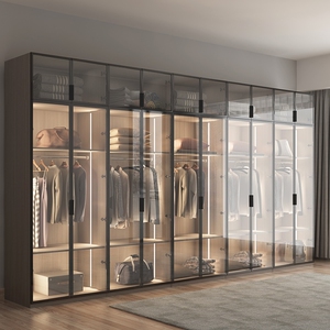 衣柜门定制透明玻璃