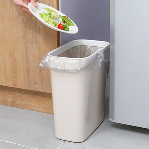 卫生间厨房无盖垃圾桶缝隙家用塑料压圈式废纸篓长方形夹缝垃圾筒