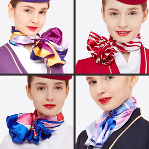 大韩东航南航空姐制服丝巾领结领花酒店礼仪配饰女百搭职业小方巾