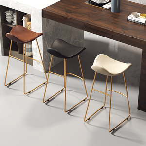 北欧酒吧椅家用现代简约吧台椅子前台座椅休闲奶茶店咖啡厅高脚凳
