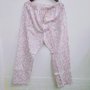 璟璐中老年女士纯棉睡裤夏季印花休闲秋裤宽松空调家居服高腰长裤