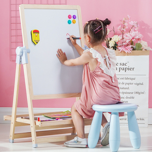 儿童画板家用小黑板无尘支架式可擦写字教学双面白板宝宝画架磁性