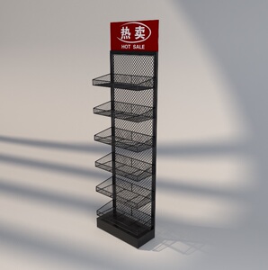 超市零食货架口香糖置物架小食品槟榔架子展示架端头侧促销陈列架