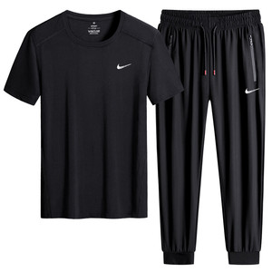 耐克男装短袖t恤男2022新款男士运动套装健身速干轻薄冰丝透气短t