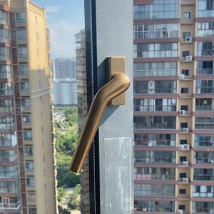 0710德国进口好博hoppe平开窗执手锁断桥铝窗纱一体玻璃窗歪把手
