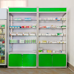 药柜西药诊所医用药品柜处方柜玻璃柜台陈列柜药房药店货架展示柜