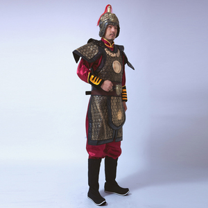 阿幸古代三国将军盔甲武士战袍铠甲士兵小卒古装男盔甲演出服影视