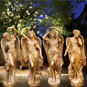 欧式大型落地人物天使雕像摆件户外酒店门厅软装迎宾模型景观摆饰