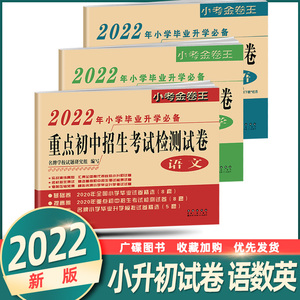 2022小考金卷王小学毕业升学必备重点初中招生考试检测试卷语文数学