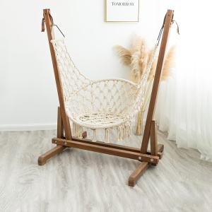 紫叶阳台秋千摇椅单人家用室内吊椅实木秋千椅大人花园网红荡秋千