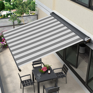 遮阳棚伸缩式雨棚户外庭院露天别墅楼顶露台阳台电动折叠防雨天幕181