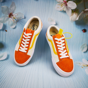 白万斯春夏女鞋橘子汽水元气撞色男款低帮帆布板鞋wanshi官方旗舰