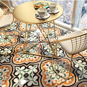 摩洛哥复古花砖北欧卫生间浴室防滑墙地砖阳台过道拼接砖复古瓷砖