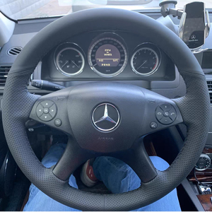 专用老款奔驰c200方向盘套手缝c280真皮c180翻毛皮c230内饰改装