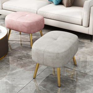 轻奢小凳子家用门口换鞋凳客厅茶几凳矮款沙发凳科技布矮凳小板凳