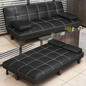 办公室皮沙发可睡觉折叠沙发床简约现代店面用接待小型三人简易