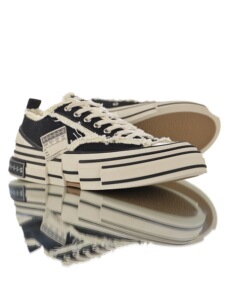 吴建豪vessel帆布鞋黑白硫化增高鞋百搭乞丐半拖男女低帮鞋老爹鞋