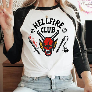 Stranger Things 4 Hellfire Club Women T shirt圣诞节服装男女