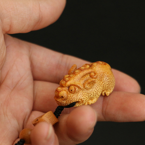 精品纯手工雕刻天然满地竹根雕貔貅小挂件车钥匙文玩配饰挂坠把玩