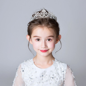 儿童皇冠头饰公主女童王冠水晶发箍金色冰雪奇缘艾莎女孩生日发饰