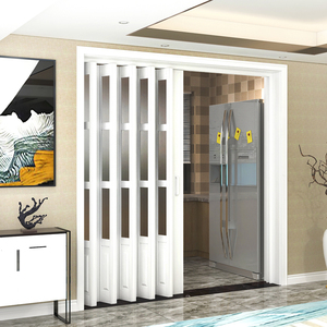 pvc免漆折叠门卫生间推拉门阳台厨房室内隔断门移门百叶屏风门