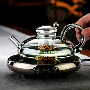 迷你电陶炉小型超薄煮茶炉2023新款煮茶器家用超小高端煮茶壶套装