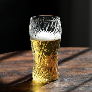 玻璃啤酒杯大容量500ml家用创意个性扎啤杯网红大号加厚喝酒杯子