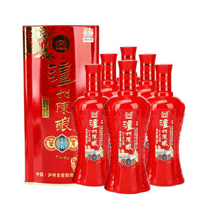 2017版泸州陈酿珍藏6浓香型白酒52度500ml*6瓶装老窖喜酒整箱特价