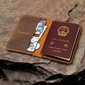 单人护照本证件包出国手工头层牛皮真皮疯马皮护照夹出国PP005S