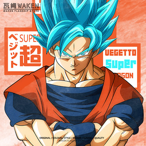 七龙珠潮牌悟空联名款宽松夏季纯棉短袖男女t恤休闲上衣服贝吉塔