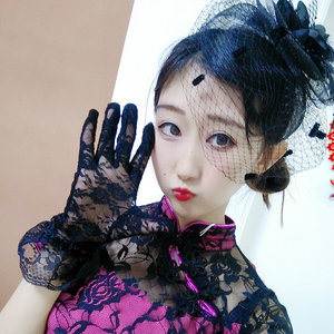 0023人付款淘宝小礼帽女头饰名媛旗袍配饰民国新娘帽面纱晚宴礼服发饰