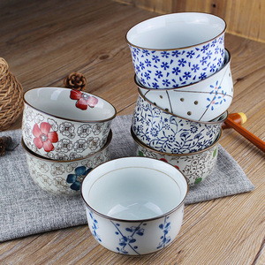 日式和风4.25寸米饭碗 陶瓷韩式碗 汤碗面碗 粥碗 甜品碗陶瓷餐具