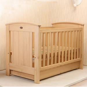 yeehoo英氏豪华婴儿床莎士比亚进口杉木原木色