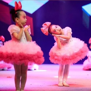 六一儿童演出服蓬蓬裙幼儿园纱裙表演服女花童公主蛋糕裙舞蹈服装