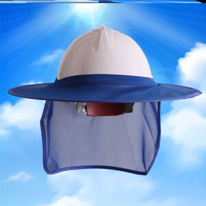 男女工地遮阳安全帽工程电力防护帽加厚头盔宽圈冒防雨套板遮阳帘