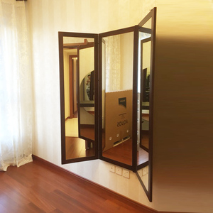 楷模家具旗舰店正品f11穿衣镜挂壁试衣镜全身镜简约三折镜