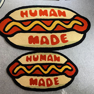 现货纯手工human made 热狗羊毛混纺地毯阳台衣帽间客厅家用成品