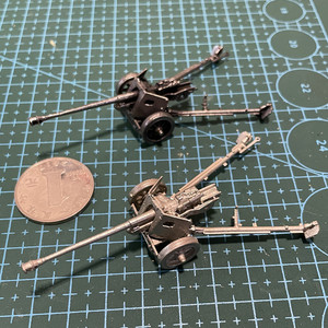 纯铜铸造全金属成品1/72合金模型德国pak40反坦克炮火炮高射炮
