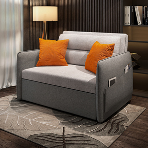 小户型沙发床两用单人90cm宽多功能伸缩带收纳可睡觉网红款折叠床