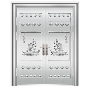 304不锈钢门 防盗门 室外门 进户别墅对开门 农村双开大门