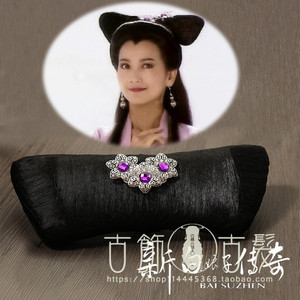 新白娘子传奇里白素贞经典造型发饰珠花紫色水钻发夹赵雅芝同款