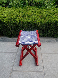 高马扎小板凳实木加高折叠高档50厘米大马扎椅槐木户外便携撑家用