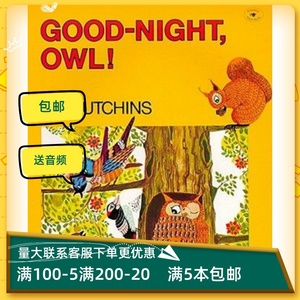 英文原版 Good Night Owl 晚安猫头鹰早教绘本