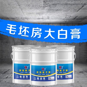 腻子粉推光漆墙面水泥墙免漆大白涂料直刷白毛坯房自刷墙修补防潮